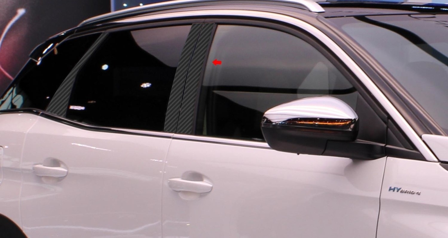 VW PASSAT B8 2015-2016 6 PCS. KAPI DİREĞİ 3D CARBON