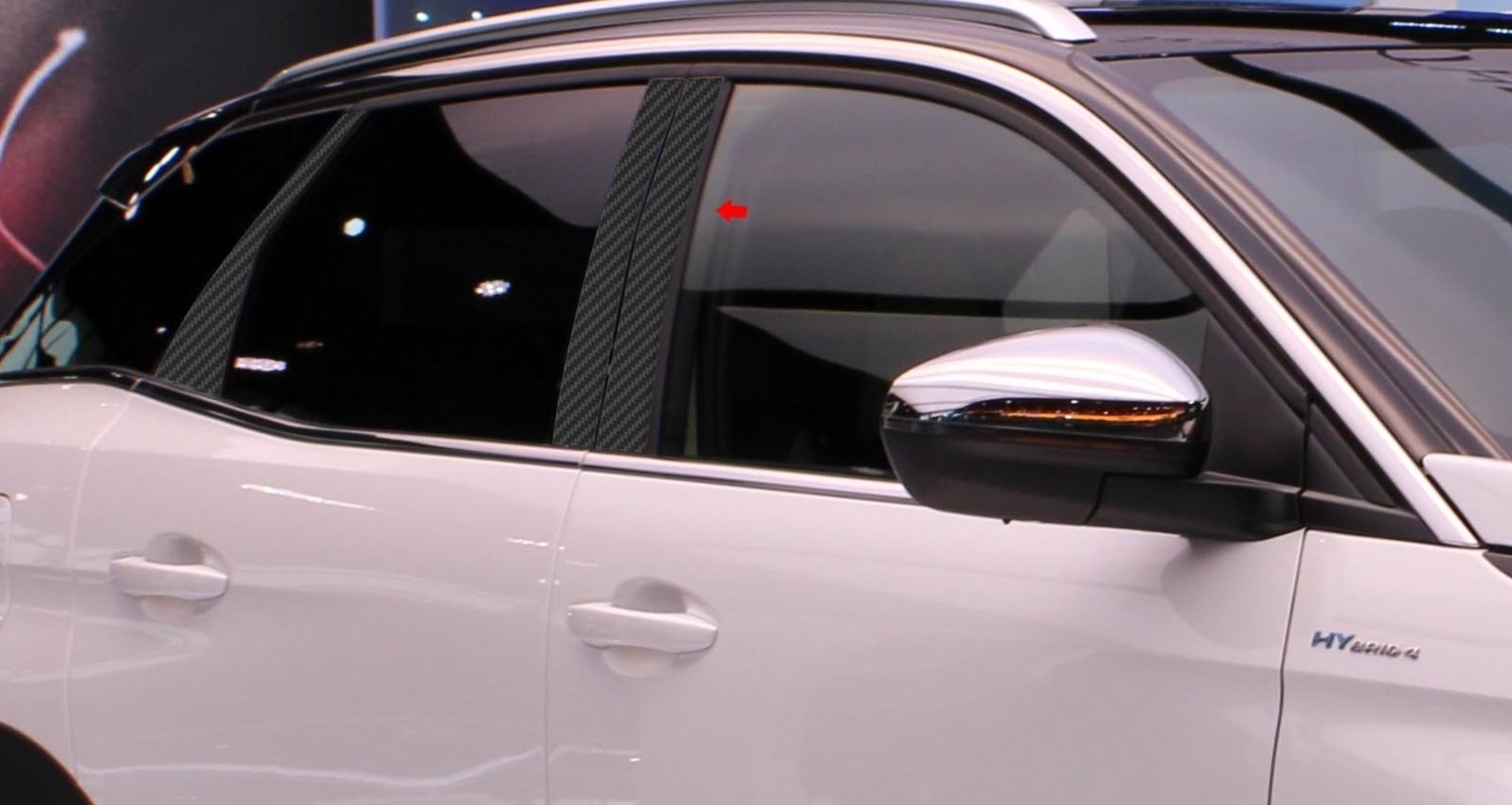 VW GOLF VI 2011/05-2012/11 4PCS. DOOR POST 3D CARBON