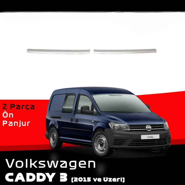 VW Caddy 3 2 Pcs. 2015 > Front Grill Chrome 