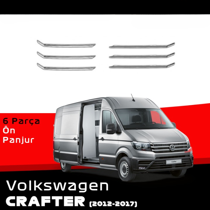VW Crafter 6 Pcs. 2012 -2017 Front Grill Chrome 