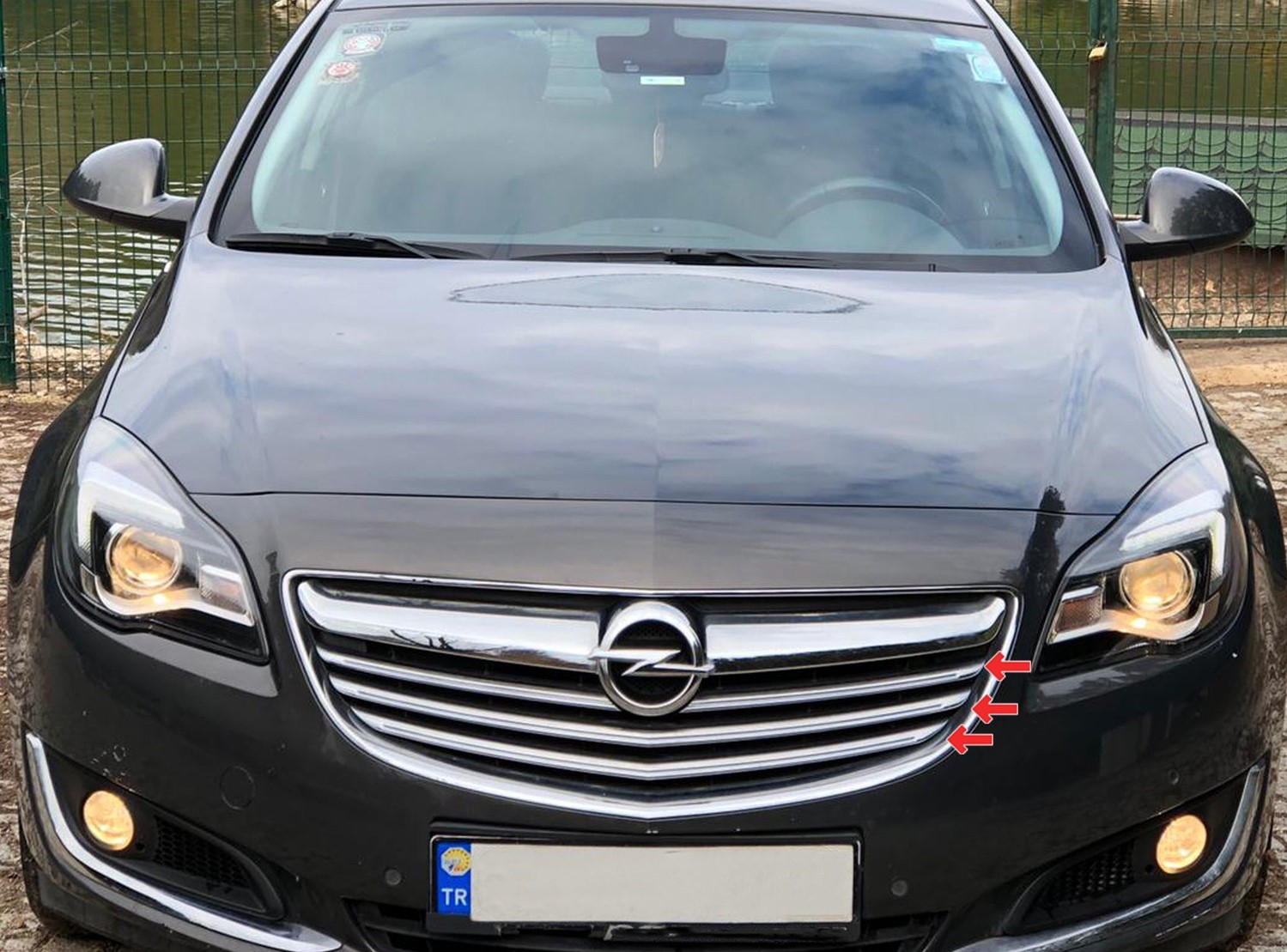 Opel Insignia 2013-2016 4 Prç. Front Grill Chrome